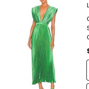 Gala Midi Dress in Bright Green